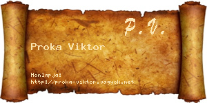 Proka Viktor névjegykártya